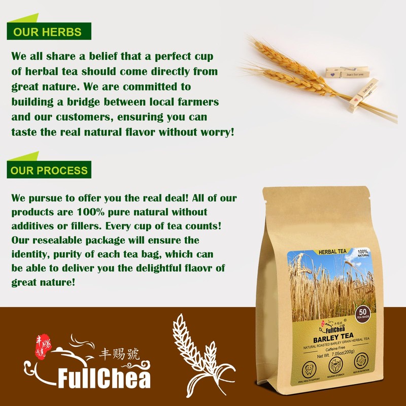 FullChea - Barley Tea, 4g X 50 Count - Premium