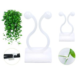MDSOYOL Plant Climbing Wall Fixture Clips, (100pcs) Plant Fixer Self-Adhesive Hooks for Invisible Wall Vines Plant Fixation Plant Vine Traction Garden Vegetable Plant Binding (B-100 Pcs)