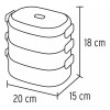 Truper Lonchera Térmica 3 Contenedores Acero Inoxidabl Truper 66076 Color