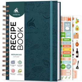 Clever Fox Recipe Book Spiral – Make Your Own Family Cookbook – Blank Recipe Notebook Organizer – Empty Cooking Journal to Write in Recipes – Medium Size, 6.3”x8.3”, Hardcover (Dark Teal)