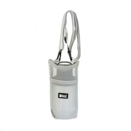 PET Bottle Holder Mesh with Shoulder Strap Bottle Cover Bottle Holder Shoulder Water Bottle Cover (Light Gray)