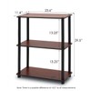 Furinno Turn-N-Tube Display Rack, 3-Tier Single, Dark Cherry/Black