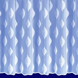 Angelique Modern All Over Pattern Net Curtains In White - Sold By The Metre (Drop 137cm (54"))