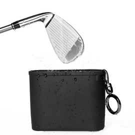 Golf Club & Ball Cleaner Bag - Detachable Clip, Silicone Golf Club Cleaner Cleans Grooves - Golf Ball Washer Easy to Clean - Golf Club Bag Accessories