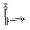 Heixutas Brass P Trap with Bathroom Sink Stopper : 1-1/4