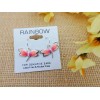 Rainbow Pink Butterfly Earrings Drop Dangle Silver Trim Hook Fasteners