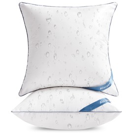 Atarashi 18 x 18 Outdoor Pillow Inserts(Set of 2) - Waterproof Decorative Square Throw Pillows for Couch Sofa Bed Patio Furniture, Garden & Patio, White 18x18 inch