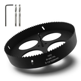 Rannb 9.5-inch Hole Cutter with Drill Bit and Hex Wrench Drilling Holes Bi-Metal Hole Saw for Wood Plastic Drywall Thin Metal