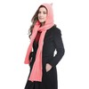 Bellady Bufanda de punto con capucha de invierno, Rosado, Talla