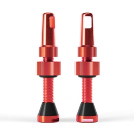 PMP Tubeless MTB Valves Universal: Conical Base, Tool-free Use, Core Removal Tool, Compatible with Foam Inserts, Standard Presta, 50mm