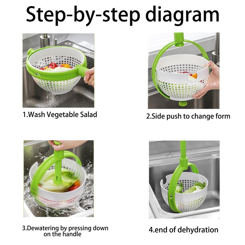 Salad Spinner Salad Dryer Strainer for Washing and Drying Salad,
