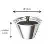Artame art35516 Bain Marie Flan Mould Stainless Steel Silver, stainless
