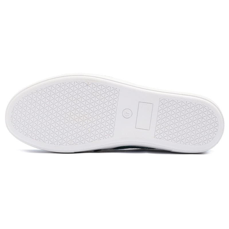 FEVERSOLE Mocasines planos informales para mujer, Plataforma turquesa con purpurina,