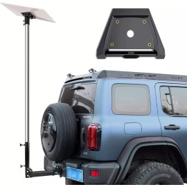 Ybervont Starlink Gen 3 Hitch Mount with Stainless Steel Pole, Adjustable Height