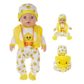 Baby-Puppen-Kleidung, Baby-Puppen-Kleidung für Baby-Puppen 35-43 cm, Puppen-Kleider-Set, Puppen-Kostüm-Set für Jungen und Mädchen, Zubehör für Puppen