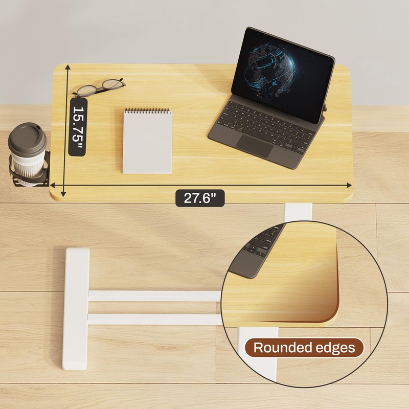 FLEXISPOT Mobile Standing Desk with Wheels Pneumatic Laptop Desk Rolling
