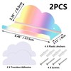 Lesnala 2Pcs Cloud Mini Shelf Iridescent Floating Shelves Floating Shelves