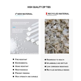 HS HS Strong 12 Inch Heavy Duty Outdoor Wire Zip Ties Thick 0.3 Inch (100 Pack) 120 LBS High Strength Large Plastic Wide Cable Zipties Black Hd