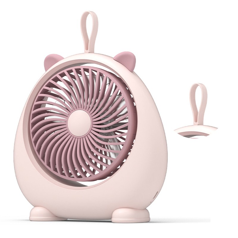 Cat Ear Desk Fan for Student Two Levels Adjustable Large