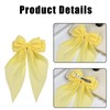 1 Pcs Silky Satin Hair Bows,yellow hair bow, yellow hair