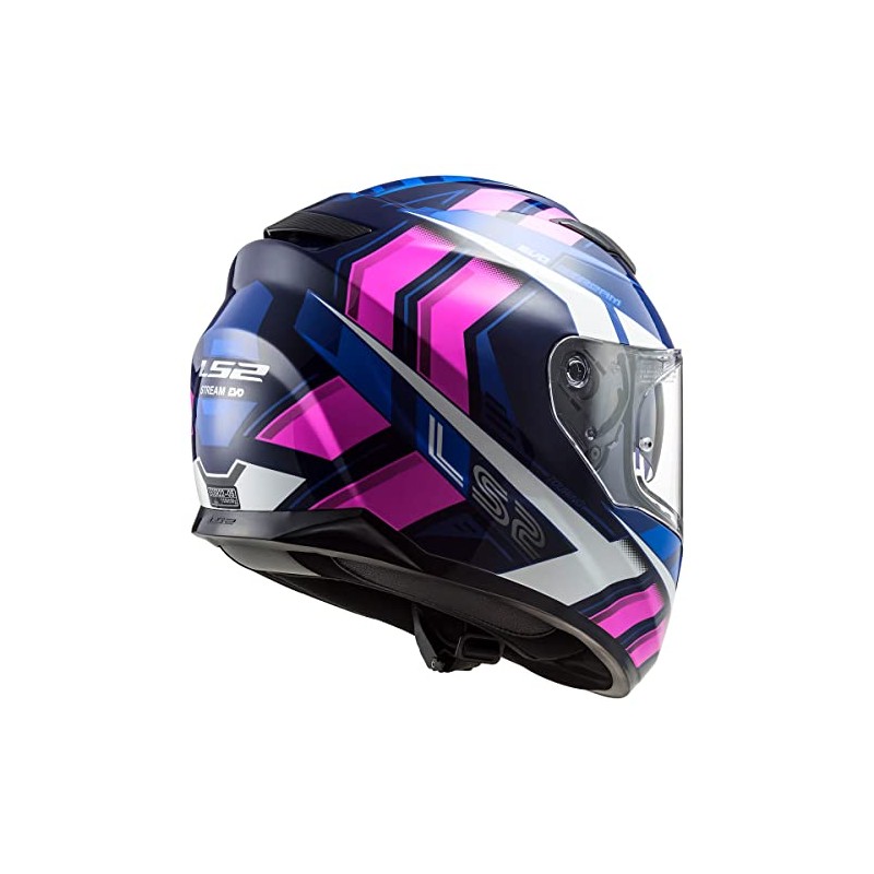 LS2 Helmets Full Face Stream Evo Street Helmet (Loop Black/Pink/White/Blue
