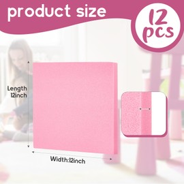 Frienda Frienda 12 Pcs Insulation Foam Board Bulk XPS Foam Sheet Insulation Panel for DIY Crafts Sculpture Modeling Floral Arrangements School Home Office Art(12" X 12" X 1/2",Pink)