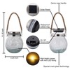 Solar Hanging Lanterns Outdoor Waterproof, Table Lamps Decorative Cracked Glass