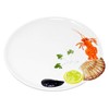 Lashuma Handmade Italian Ceramic Seafood Design Round Fish Plate 25cm