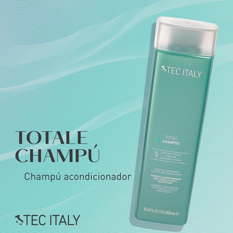 TEC ITALY Totale Shampoo Hidratación Intensiva Brillo Cabello Seco 300