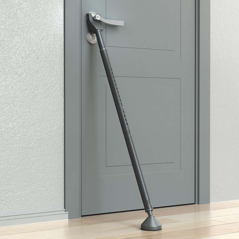 Upgraded Door Security Bar, Strong Safety Door Stoppers, Adjustable Jammer