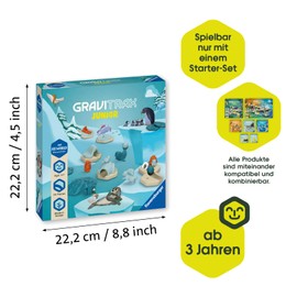 Ravensburger GraviTrax Junior Extension Ice 23748 Marble Run Mainly Made from Renewable Raw Materials with Theme Worlds, Educational Toy and Construction Toy for Boys and Girls from 3 Years