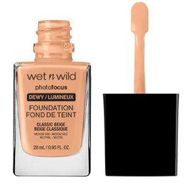 Wet Wild Photo Focus Foundation Dewy Base Ligera Classic Beige Hidratante Pieles Normales Secas