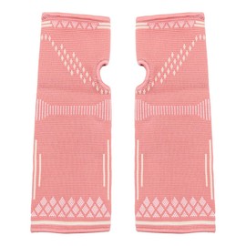 ZONADAH Arm Guard Pair, Pink Forearm Sleeves with Wrist Support, Breathable Sports Wristbands Protection Pads for Volleyball Training Size S