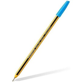 STAEDTLER Pack of 10 Noris Stick Ballpoint Pens Light Blue