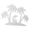 KONTONTY Beach Theme Metal Cutting Die Durable Coconut Tree Design