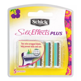 Schick Hydro Silk Recambio Para Maquinilla, Schick Seda Efectos Plus, 5 Unidad