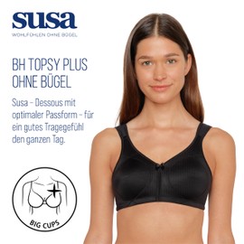 Susa Women's Black Bra Black Schwarz (004) 38FDDD (Brand size : 85F)