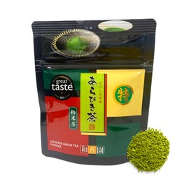 Wakoen - Arabikicha Green Tea Powder – 1 oz. (30g) All-Natural, Better than Organic Ryokucha Japanese Tea – Highest Grade First Flush Shaded Leaves – Rich in Vitamins, Minerals, Antioxidants, L-theanine, catechins – Easy Brewing Method