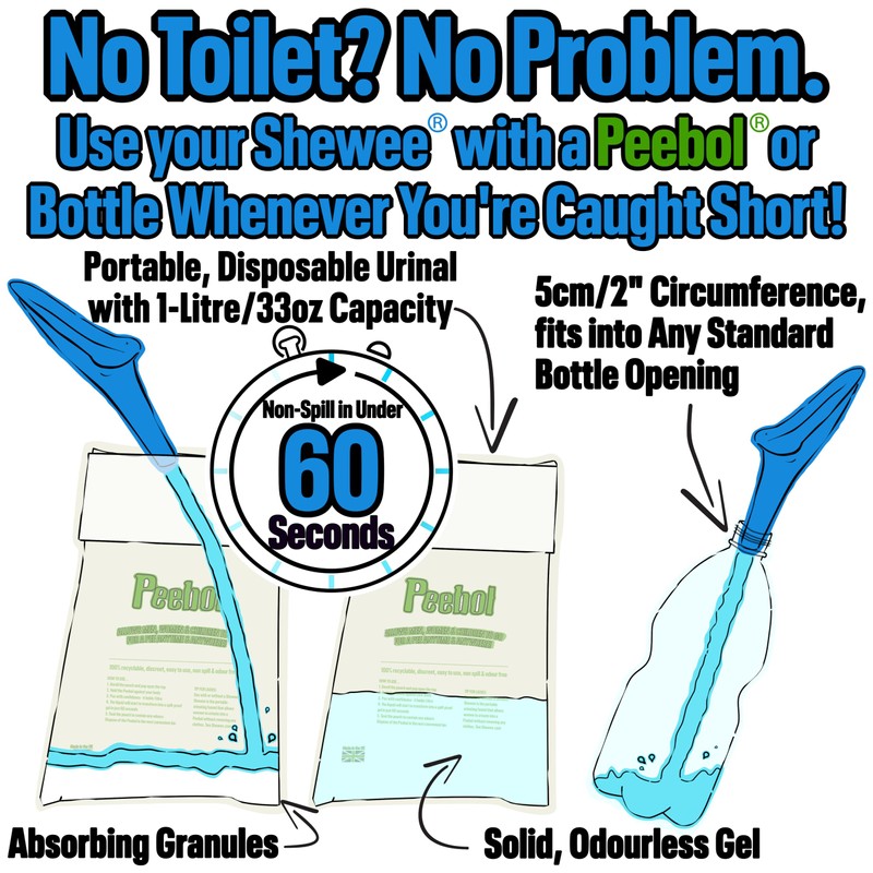 SHEWEE Flexi + Case – Reusable Pee Funnel – A
