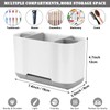 Toothbrush Holder with Anti-Slip,Plastic Detachable for Easy Cleaning Multi-Functional Storage,Large