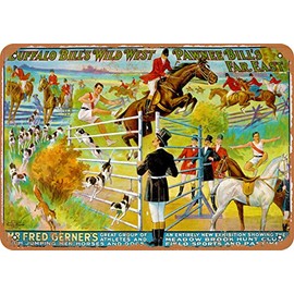 RetroRust 10 x 14 METAL SIGN - Buffalo Bill's Wild West Show - Vintage Rusty Look