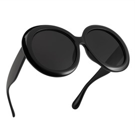 FEISEDY Oval Oversized Trendy Sunglasses Women Men Stylish Retro Big Frame Vacation Sun Glasees UV400 Protection B0017