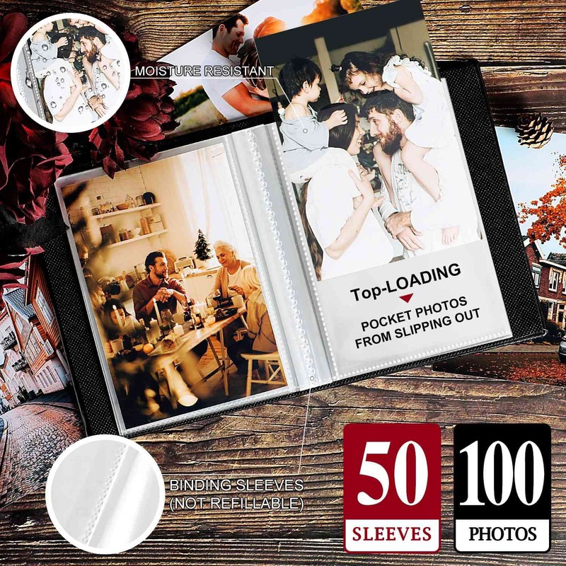 Ywlake Photo Album 4x6 100 Pockets 2 Packs, Small Mini
