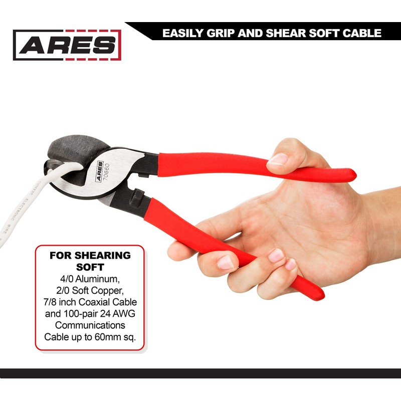 ARES 70660 | 10-Inch Electronics Cable Cutting Pliers | Coaxial