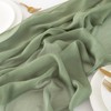 CHUQING Chiffon Table Runner Green Table Runner Wedding Sage Green