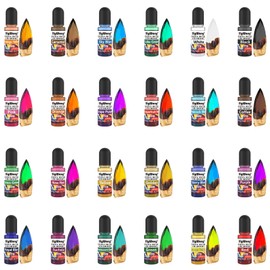 Epoxy Resin Paint Set - 24 Colours Liquid Epoxy Resin Pigment Dye for Epoxy Resin Art - Concentrated Epoxy Resin Colours for Resin DIY Crafts, 6 ml Each - With 6 Colours Glitter