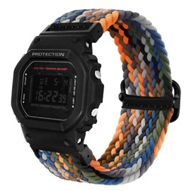 [YOOSIDE] Replacement Bands for G-SHOCK DW-5600 / GA-2100 / GW-M5610 / DW-5700 / GWX-5600 / GW-5000 / GLS-5600 / GA-100 / GDF-100 / GLX-5600 / GB-5600 0 / gw- 6900 Elastic Braided Belt Sport Style