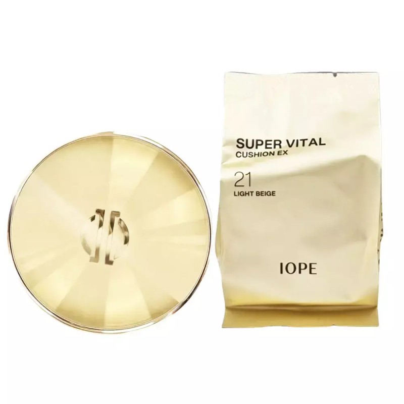 Iope 아이오페 슈퍼바이탈 쿠션EX 16g x2개 리필포함 21라이트베이지 리뉴얼 IOPE