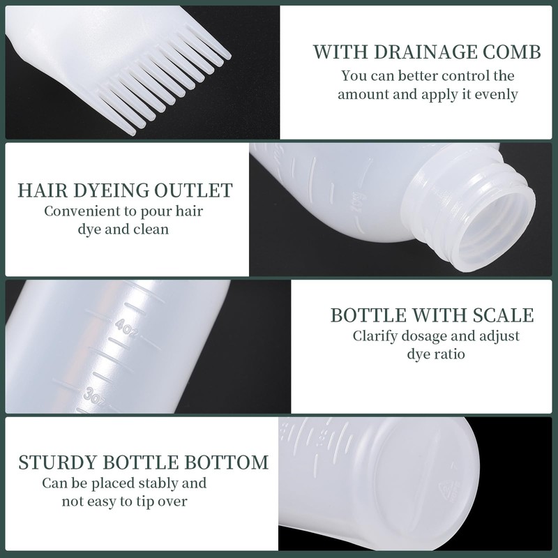 Pimoys Root Comb Applicator Bottle 6 Ounce, Oil Applicator for