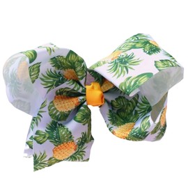 BOWS BOWS 8" Inches Jumbo Handmade Grosgrain Ribbon HairBow Alligator Clip Pineapple Woman Girls Bows Hairclip (Green)
